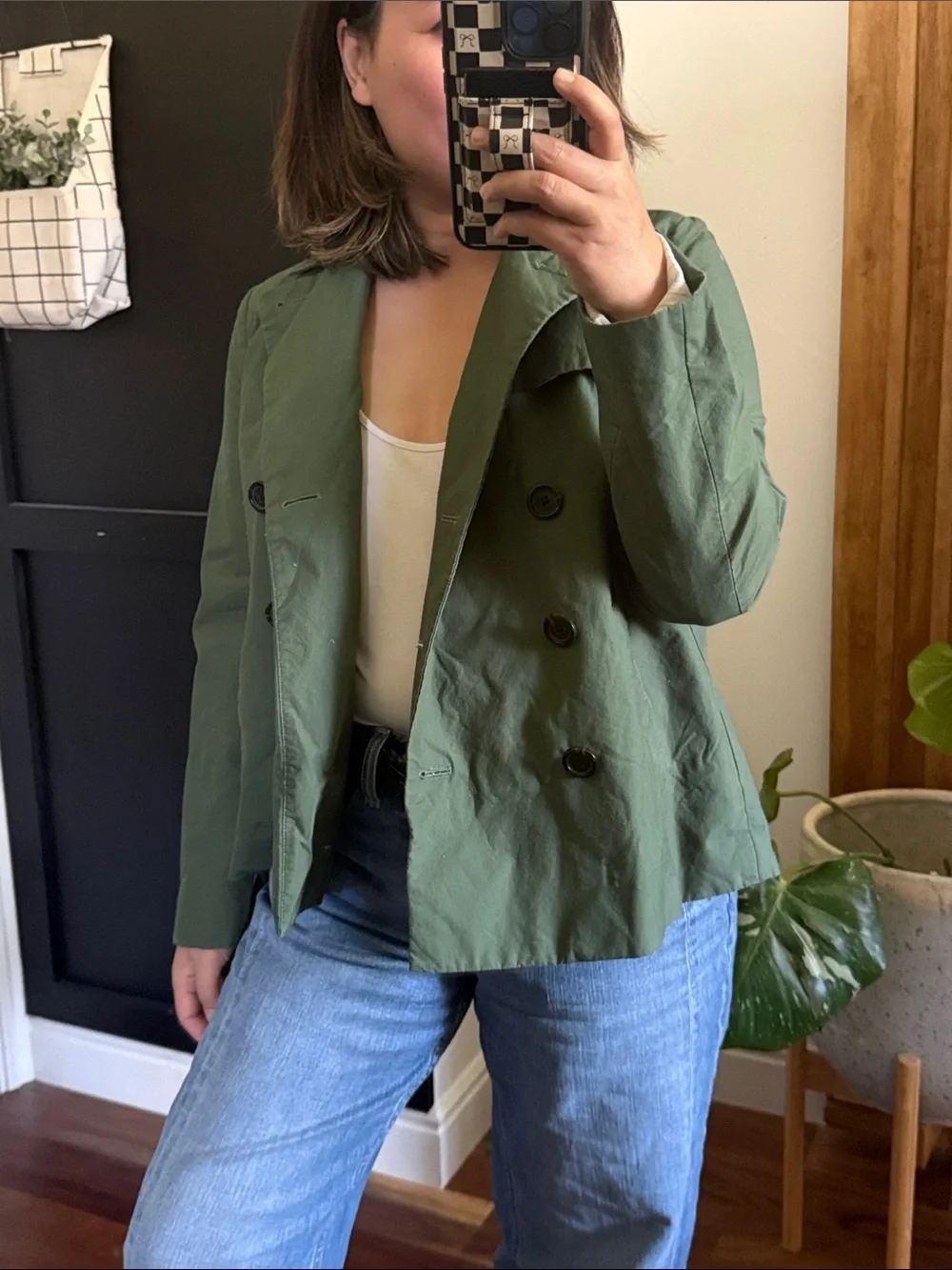 J Crew Japanese Poplin Swing Trench Coat. Size 2 oversized